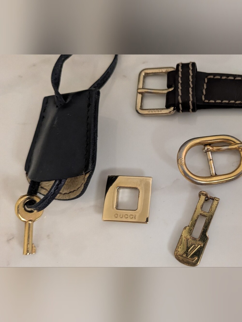Vintage Lot Of Authentic Gucci / LV Metal Parts